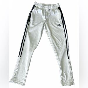 Adidas size 11-12 Y white track pants. Like new. Aeroready pants